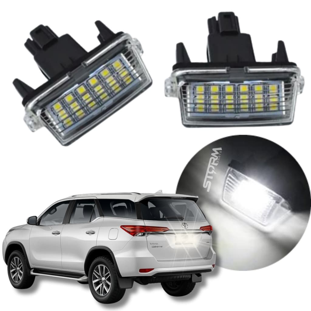 Par Lâmpada luz Placa Toyota Hillux SW4 ano 2016 a 2025  iluminação led Branco lanterna 2.8 Tdi Diamond Srv 2.7