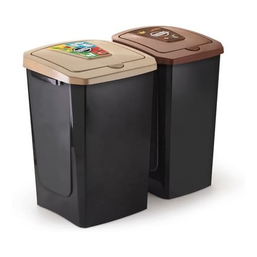 Kit Lixeiras Para Coleta Seletiva 30 E 40 Litros - Arthi
