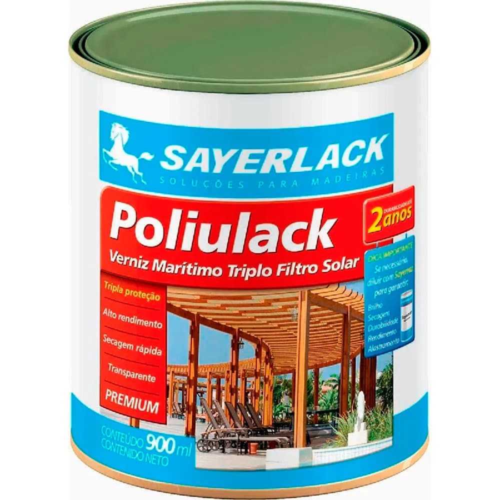 VERNIZ POLIULACK MARITIMO ACETINADO SAYERLACK 900ML