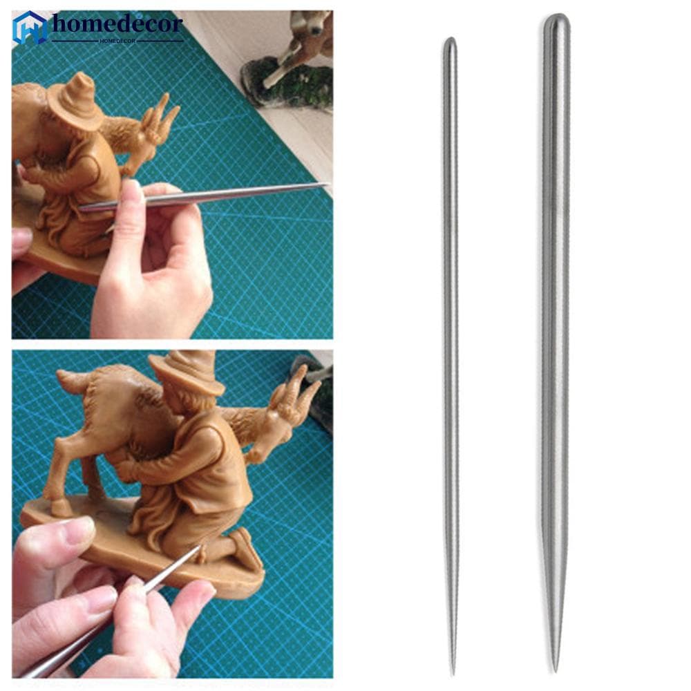 HOMEDECOR Cerâmica Modelagem Em Bastão De Aço Inoxidável Acupressão Textura De Indentação De Lubrificação Ferramenta De Escultura Afiada H8X1