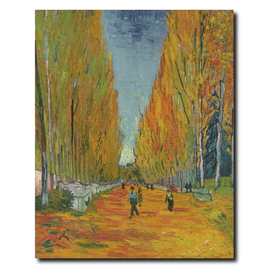 Quadro Van Gogh Les Alyscamps Arte Moderna Para Sala Impressionismo em Tela Acetinada