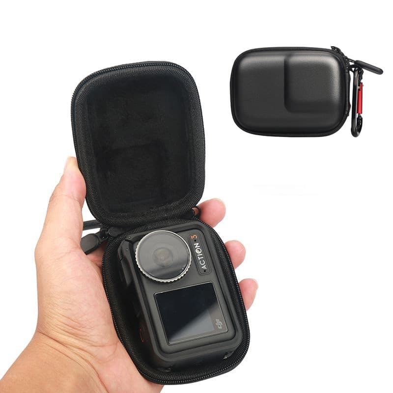 Case Impermeável Mini Protetor para Câmera Dji Osmo Action 3/4/5 - Caixa de Armazenamento em PU para Acessórios Dji Osmo