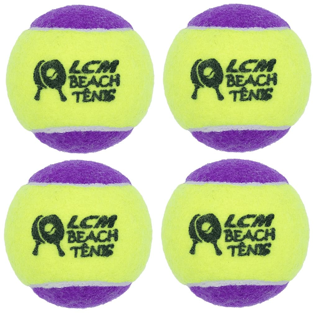 KIT 4 Bolas Beach Tennis Bolinha Tênis Praia LCM ROXO