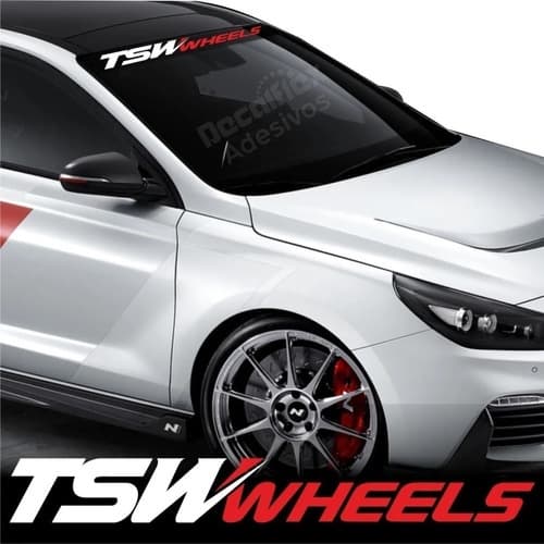 Adesivo Faixa Tsw Wheels Parabrisa Carro Esportivo Tunado