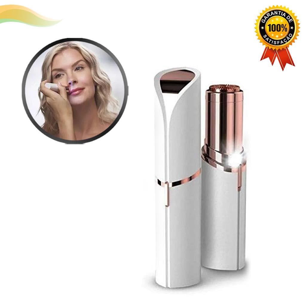 Mini Caneta Depiladora Aparador Facial Portátil Sobrancelha Elétrico Tira Pelos Recarregável Usb