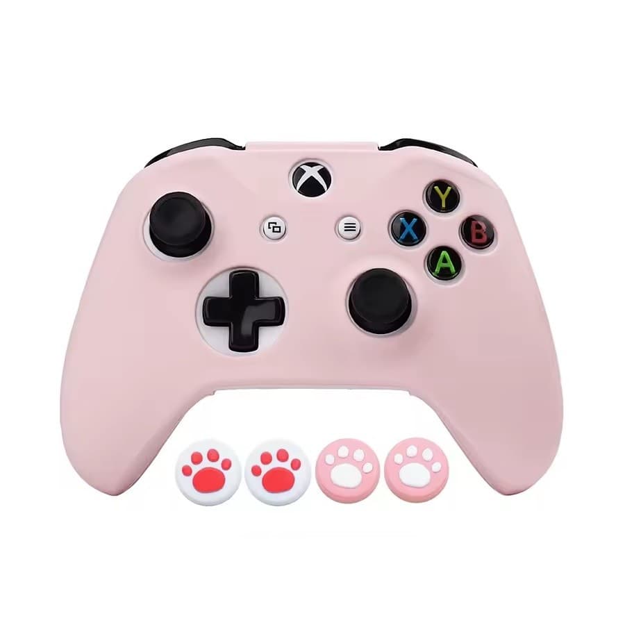CAPA CONTROLE XBOX ONE S X ROSA PASTEL SILICONE PROTEÇÃO