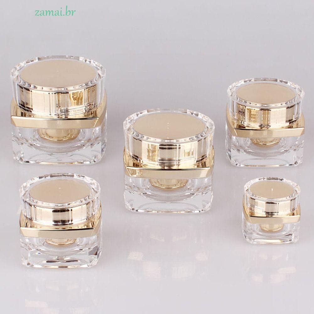 Frascos De Loção ZAMAI , Potes De Creme Facial Roxo Dourado De 5-50g , Latas De Bálsamo Labial Para Viagem , Frasco De E