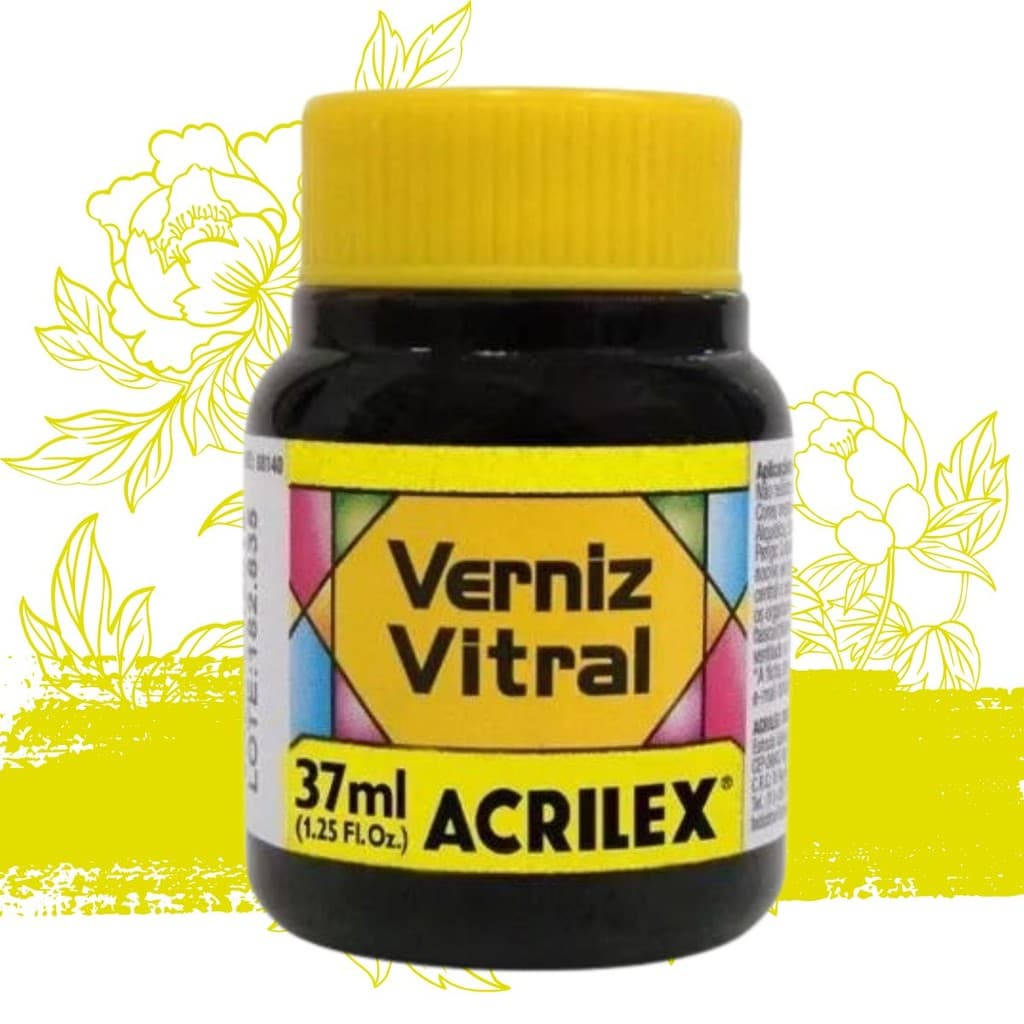 Verniz Vitral 37ml 505-amarelo Ouro