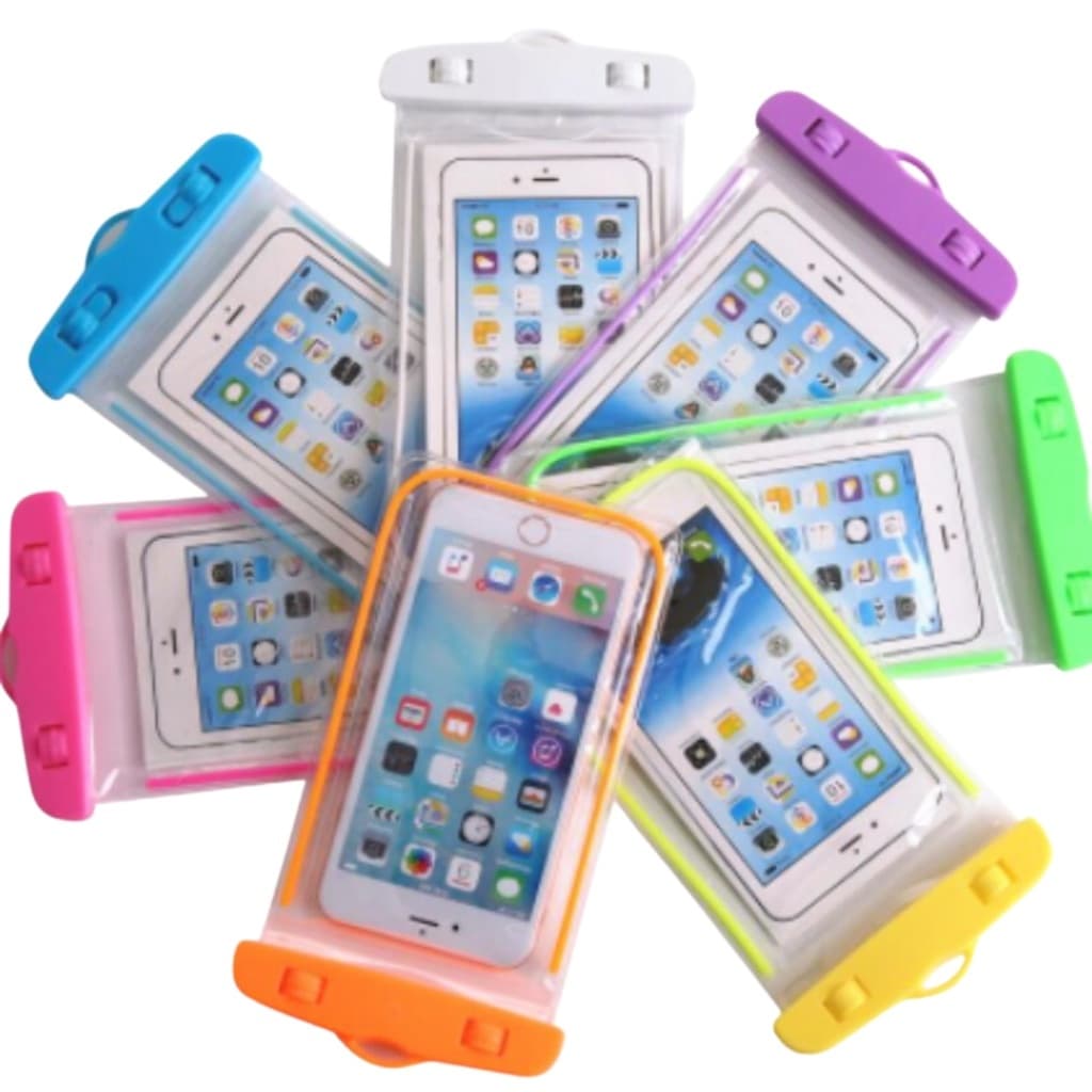 Kit 2 uni.Capa Para Celular A Prova D'água Transparente Universal