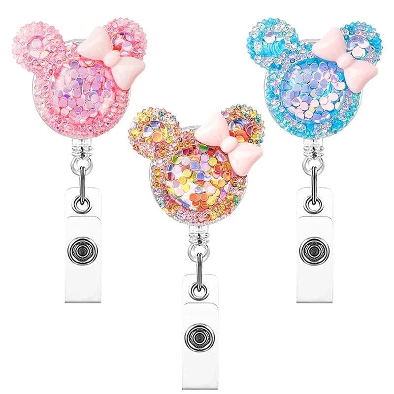 Carretel De Crachá Retrátil Estilo Minnie , Cor Brilhante , Porta-Cartões , Enfermeira , Médico , Escritório , Material Hospitalar , Menino , Menina