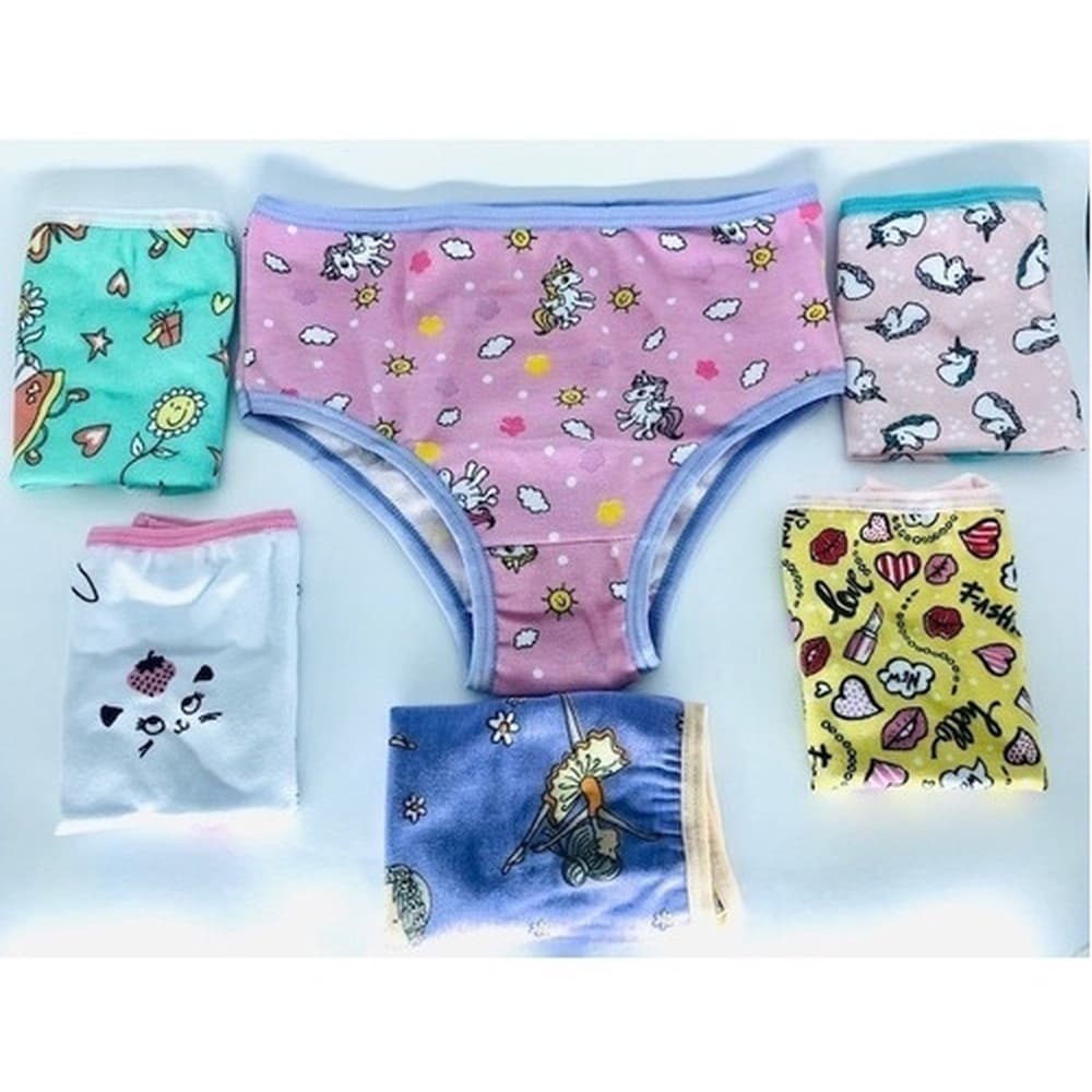 Kit/3 Calcinha Infantil  Kellynha Cotton Lycra - Premium