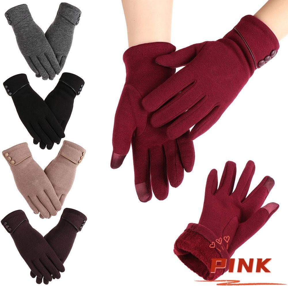 Luvas De Esqui PINK1 Touch Screen Quentes À Prova De Vento Para Mulheres