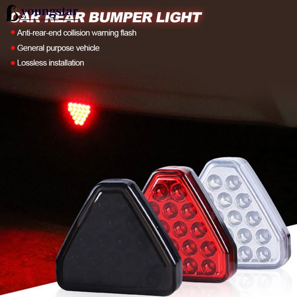 YOUNGSTAR Universal F1 Estilo F1 Lâmpada De Sinalização De Freio De Carro Triângulo Sporty LED Luz De Nevoeiro Traseira Estroboscópica De Parada M7S6