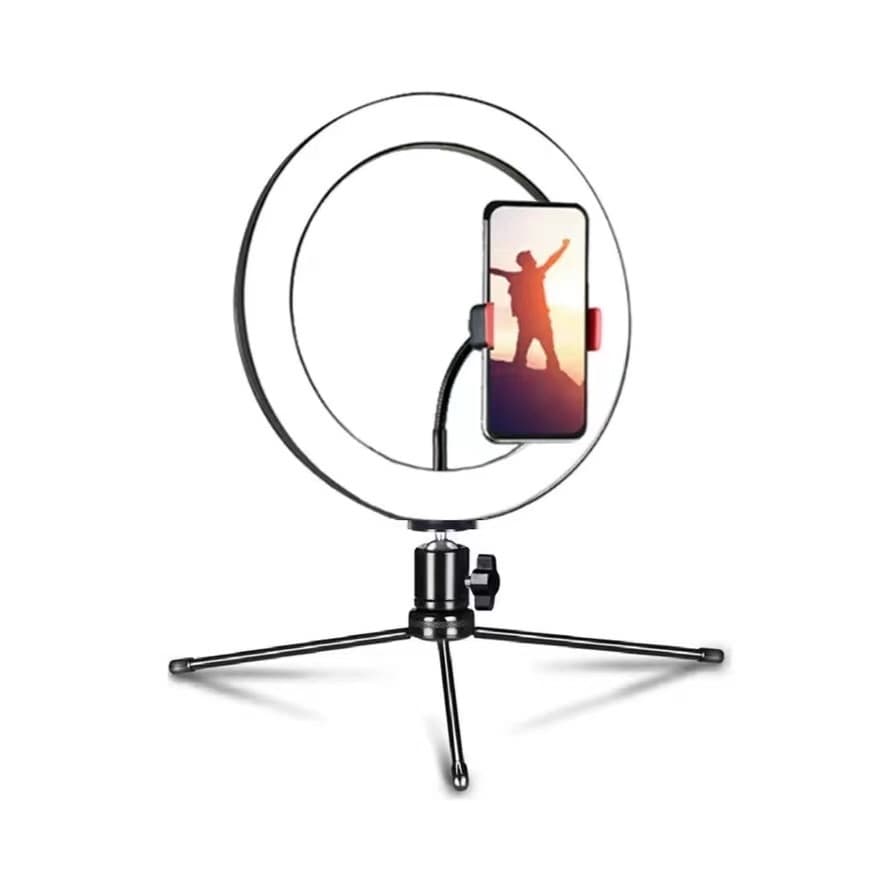 Ring Light 10 polegadas Com Tripé de Mesa e Suporte de Celular  ALEX
