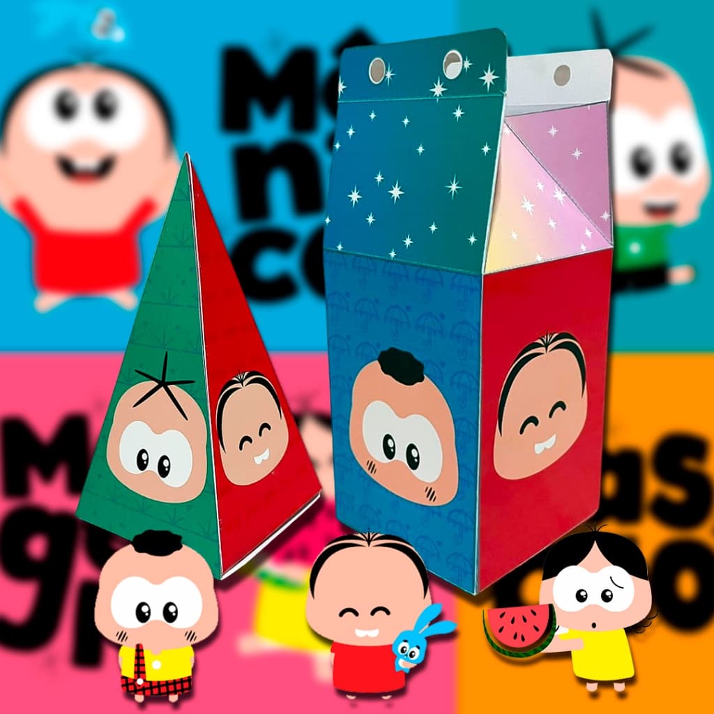 10, 20, 30, 40 UNIDADES MONICA TOY KIT FESTA LEMBRANCINHAS MILK E PIRÂMIDE MONICA TOY