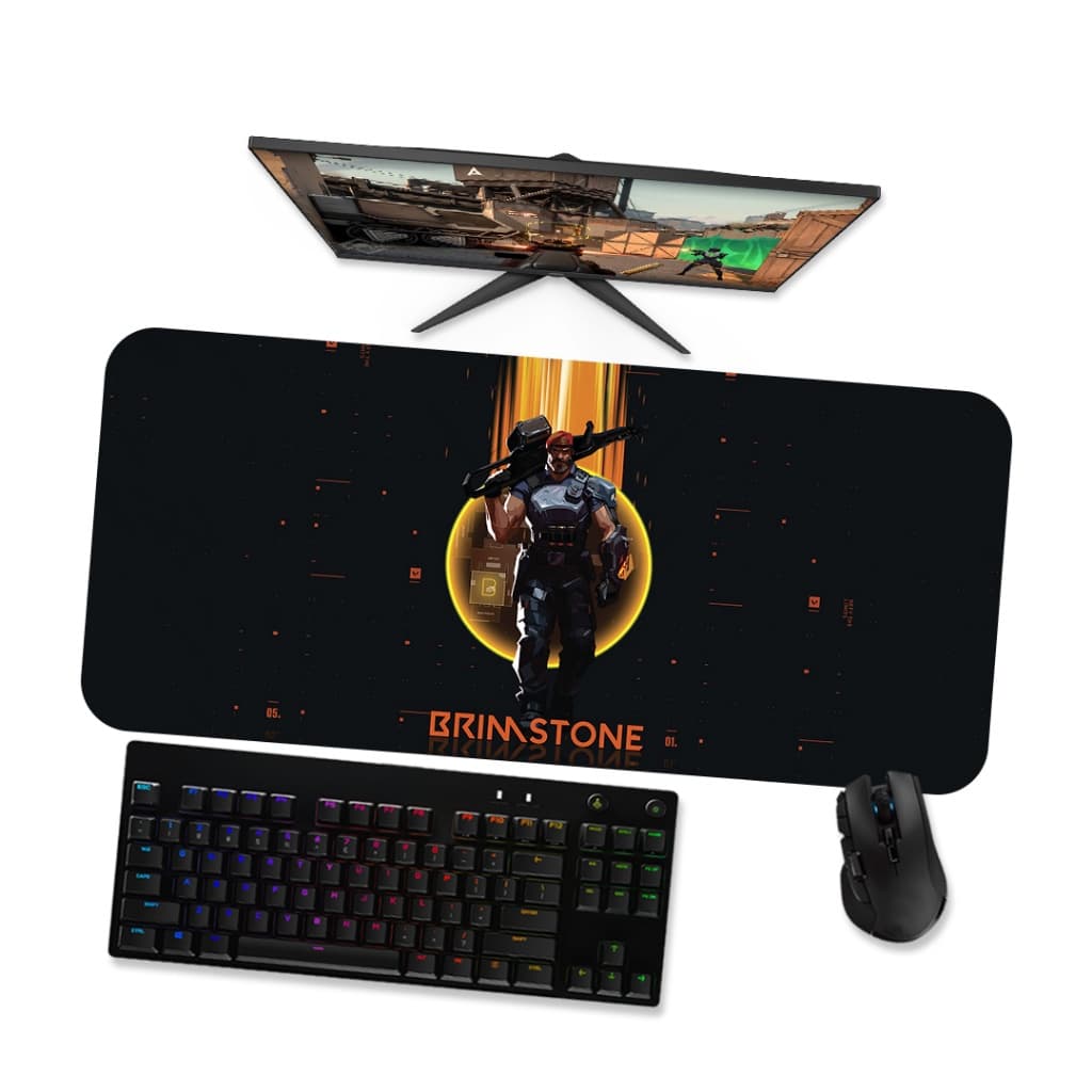 Mouse Pad Gamer Grande  Valorant Brimstone 1  90x40 80x40 60x40 70x30 45x40