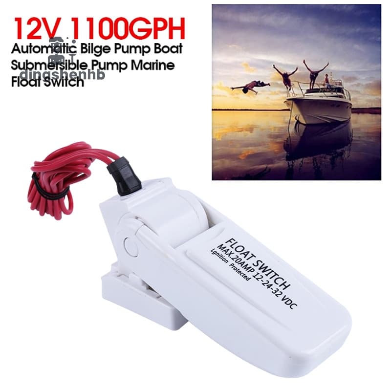 dingshenhb 12V 1100GPH Bomba De Esgoto Automática Barco Submersível Flutuador Marinho U7W6 Bons Produtos