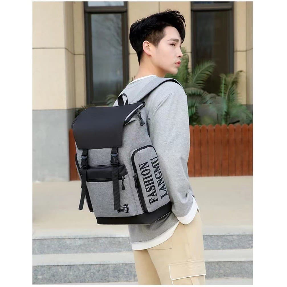 mochila femenina e masculino de nylon à prova d'água com grande capacidade para Escolar ou Passeio