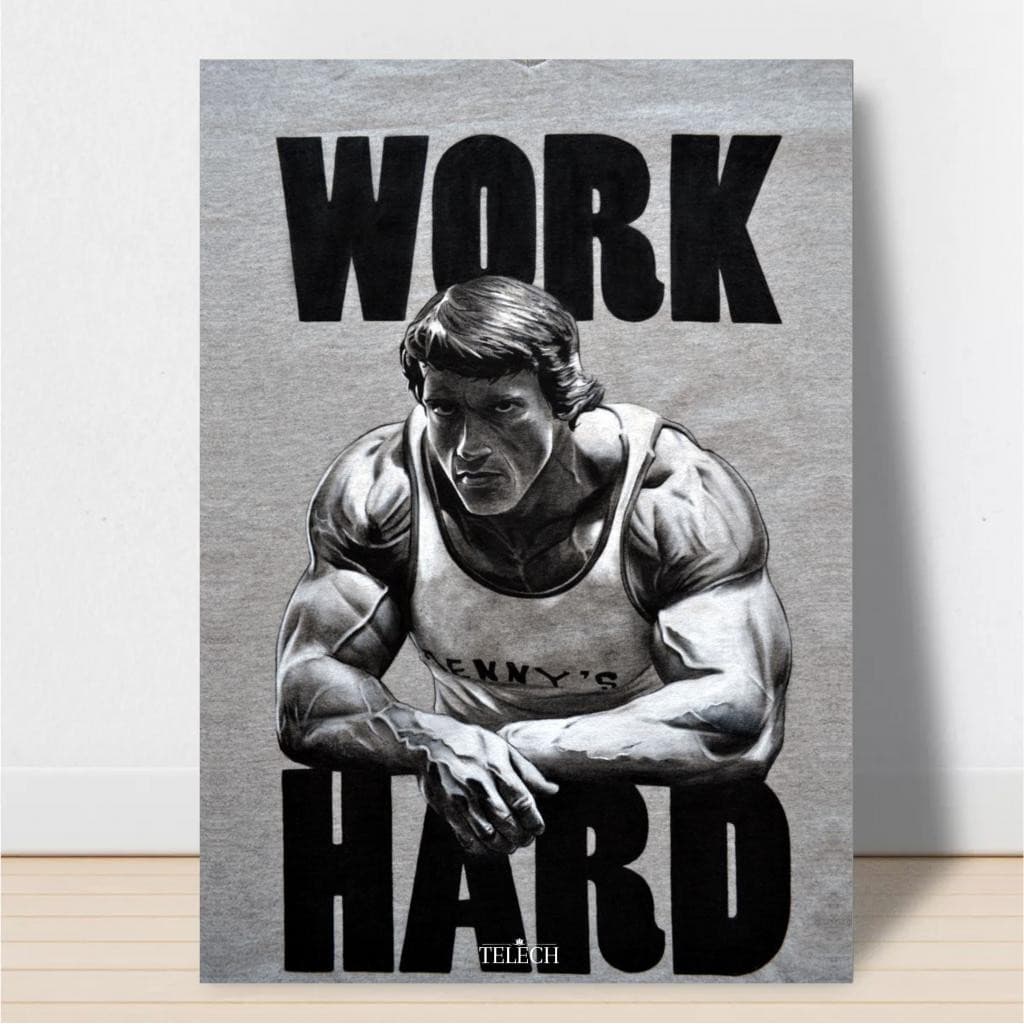 Quadro Decorativo para Academia GYM Motivação Arnold Treino
