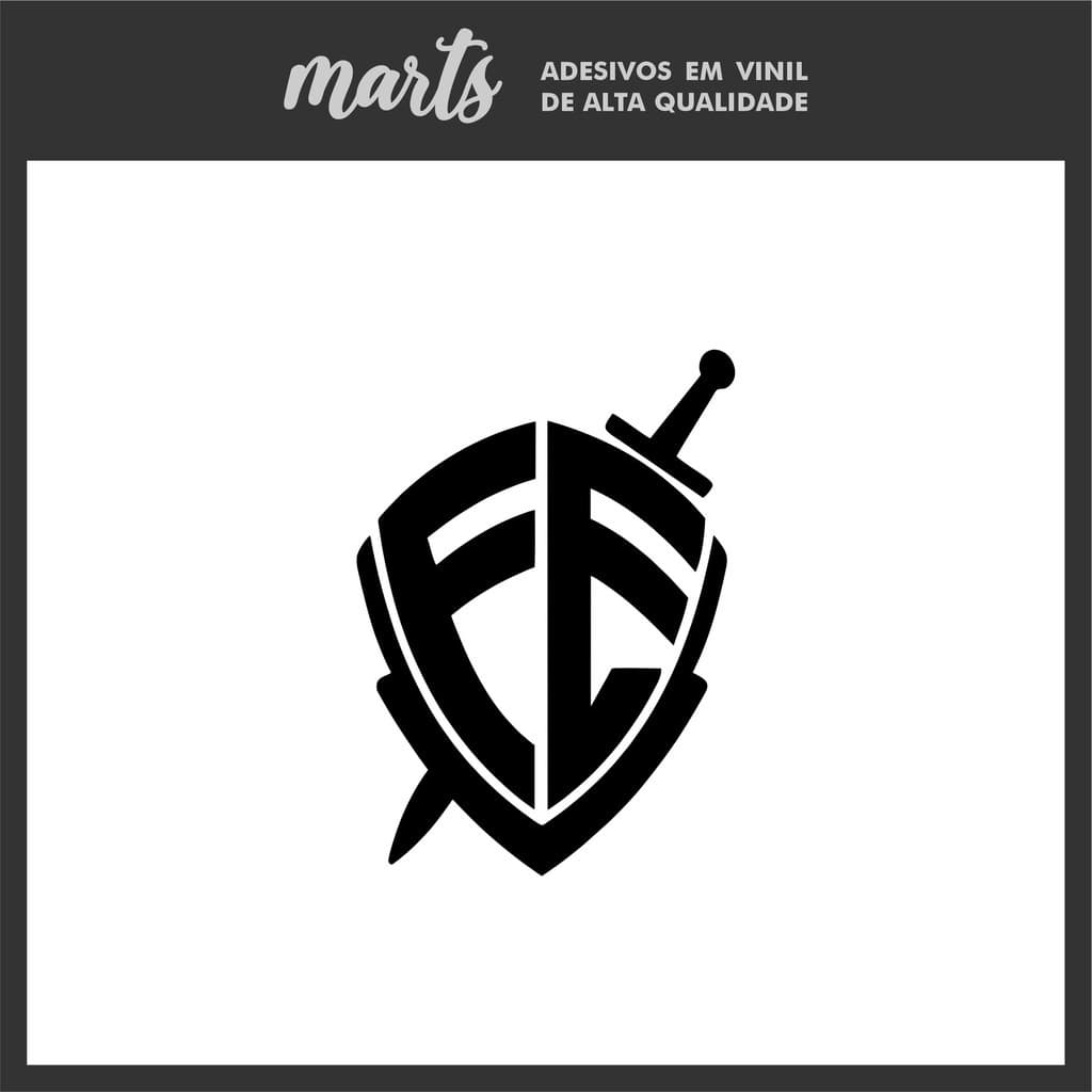 Adesivo Decorativo Escudo da Fé para Carro ou Decoração