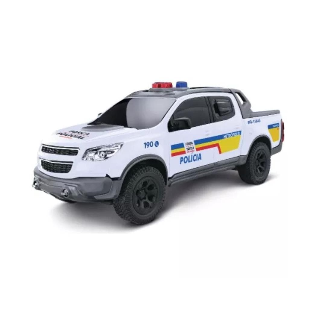 Carro Carrinho Viatura Pick-Up S10 Policia Miniatura -Varios Modelos - RJ, MG, PR, SP E Ambiental P/Brincar e Colecionar