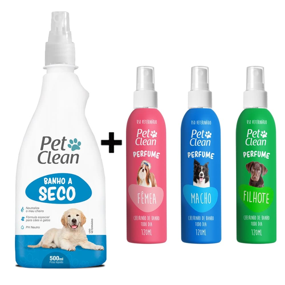 Banho a Seco + Perfume para Cães e Gato Pet Clean