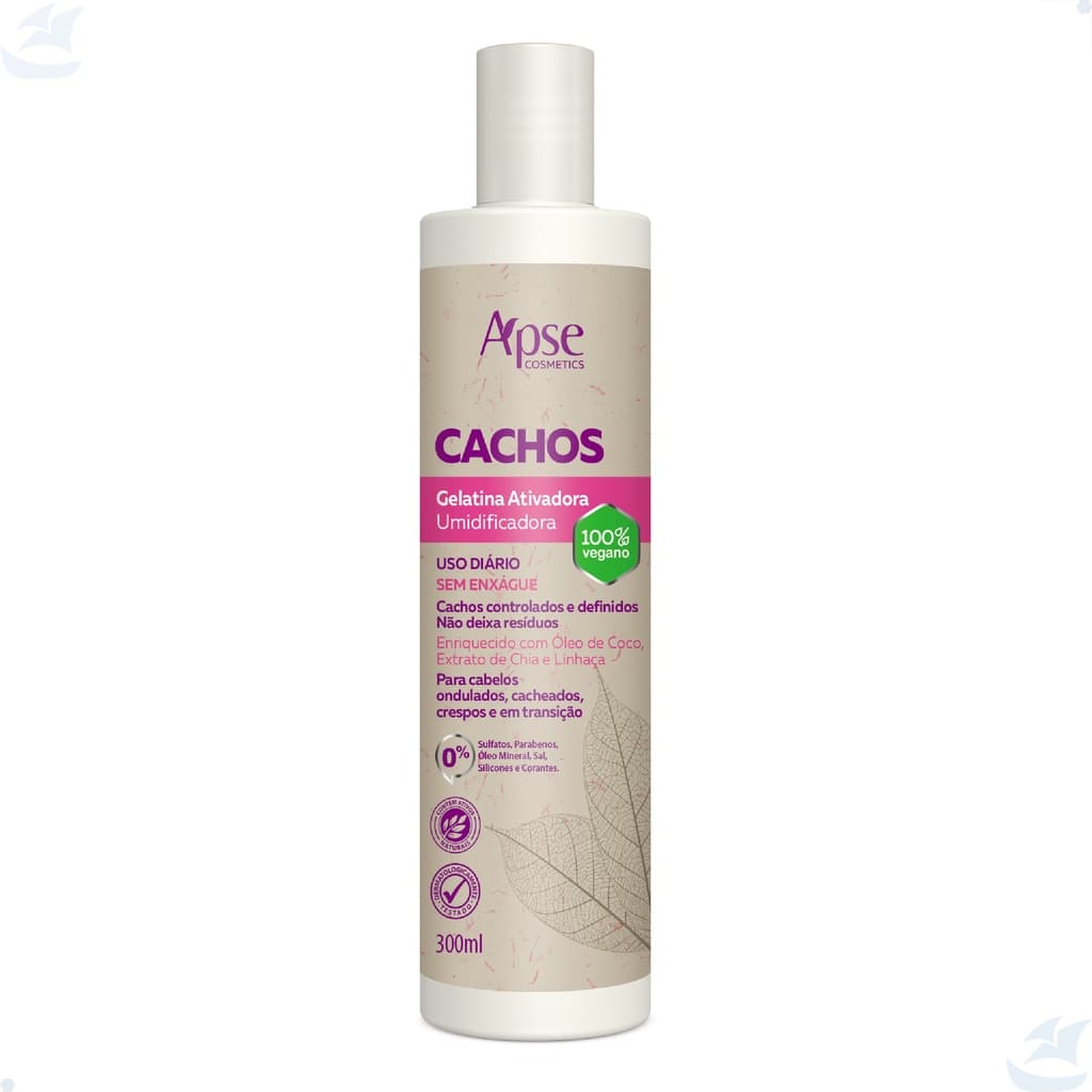GELATINA CACHOS 300ml CACHOS PERFEITOS HIDRATAÇÃO FORÇA E RESISTÊNCIA GELATINA CACHOS