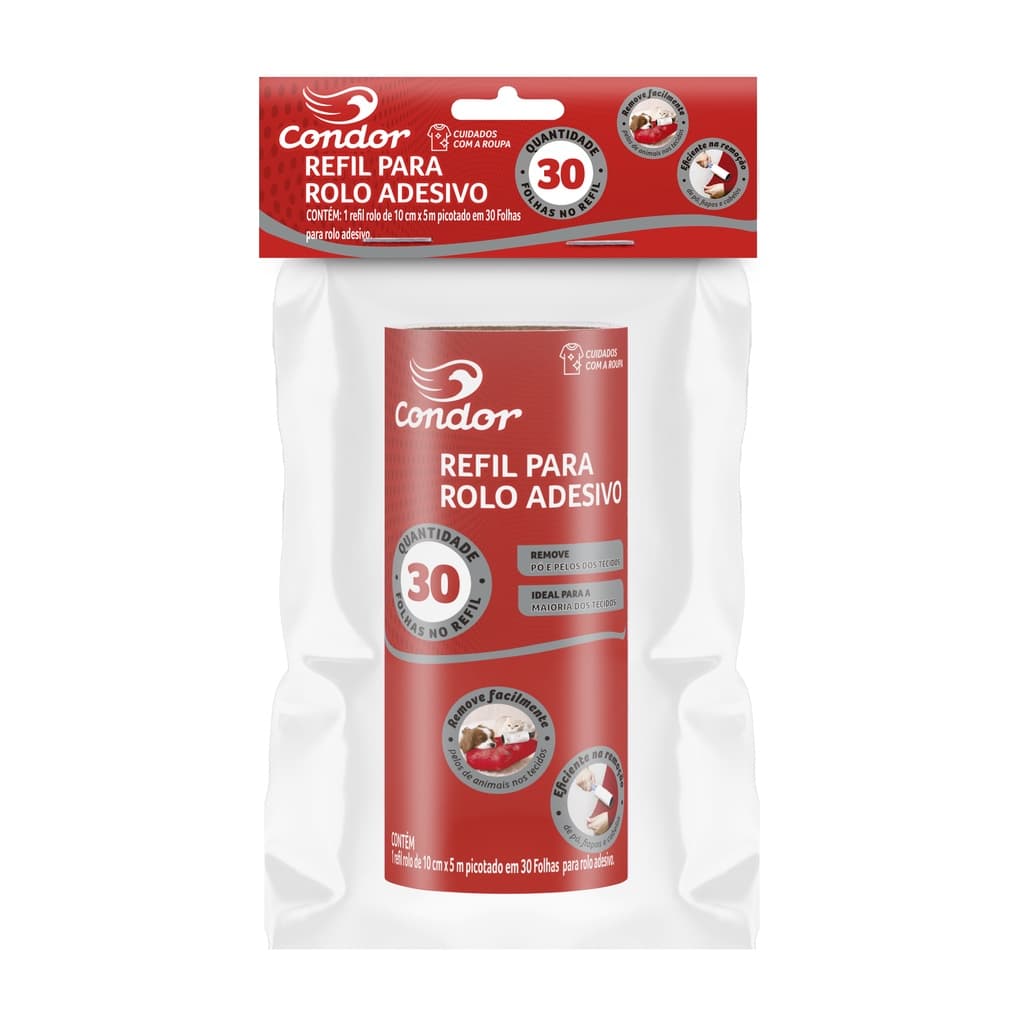 Refil Rolo Tira Pelos Adesivo