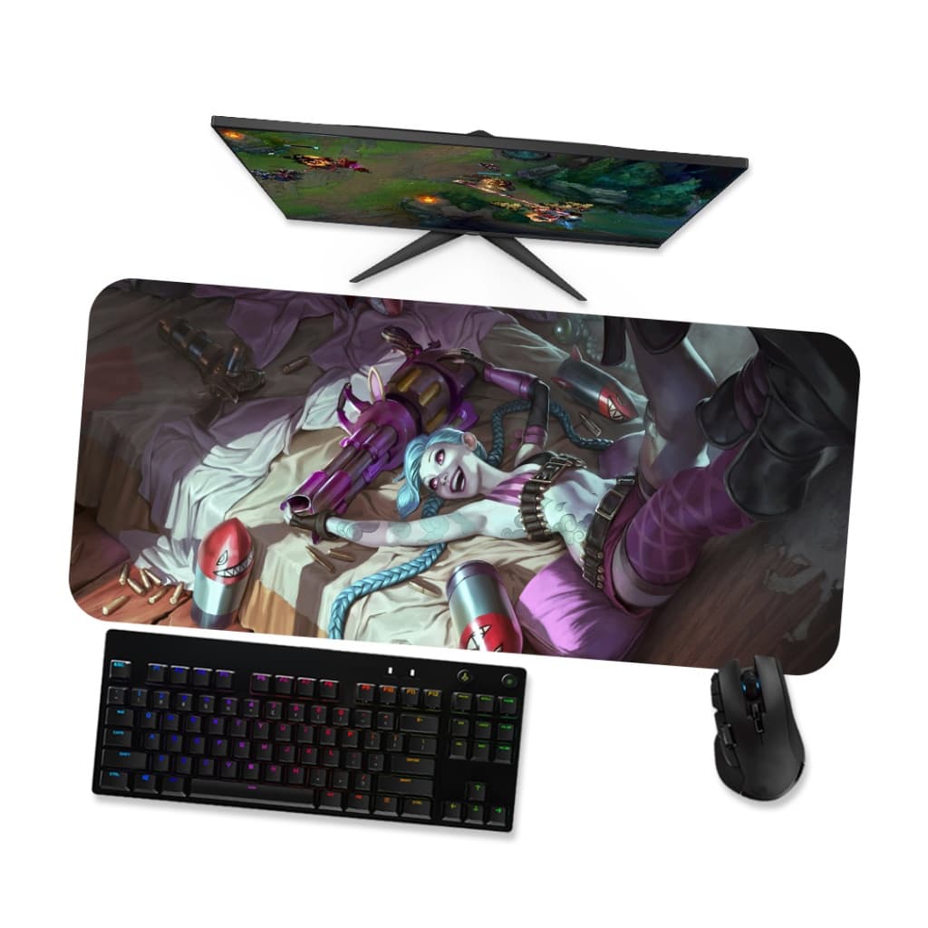 Mouse Pad Gamer Grande LoL JINX CLASSIC 1  LoL 90x40 80x40 60x40 70x30 45x40