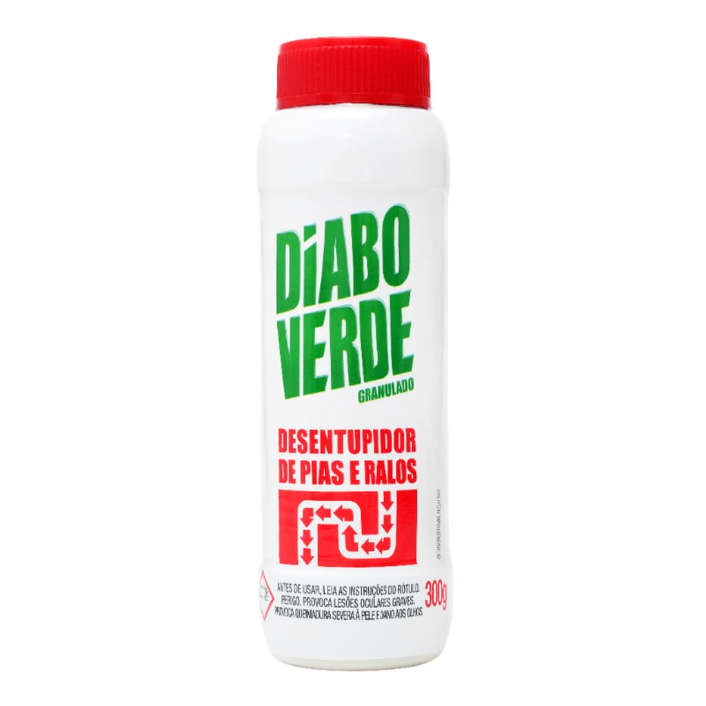 Desentupidor de pias e ralos DIABO VERDE granulado 300g