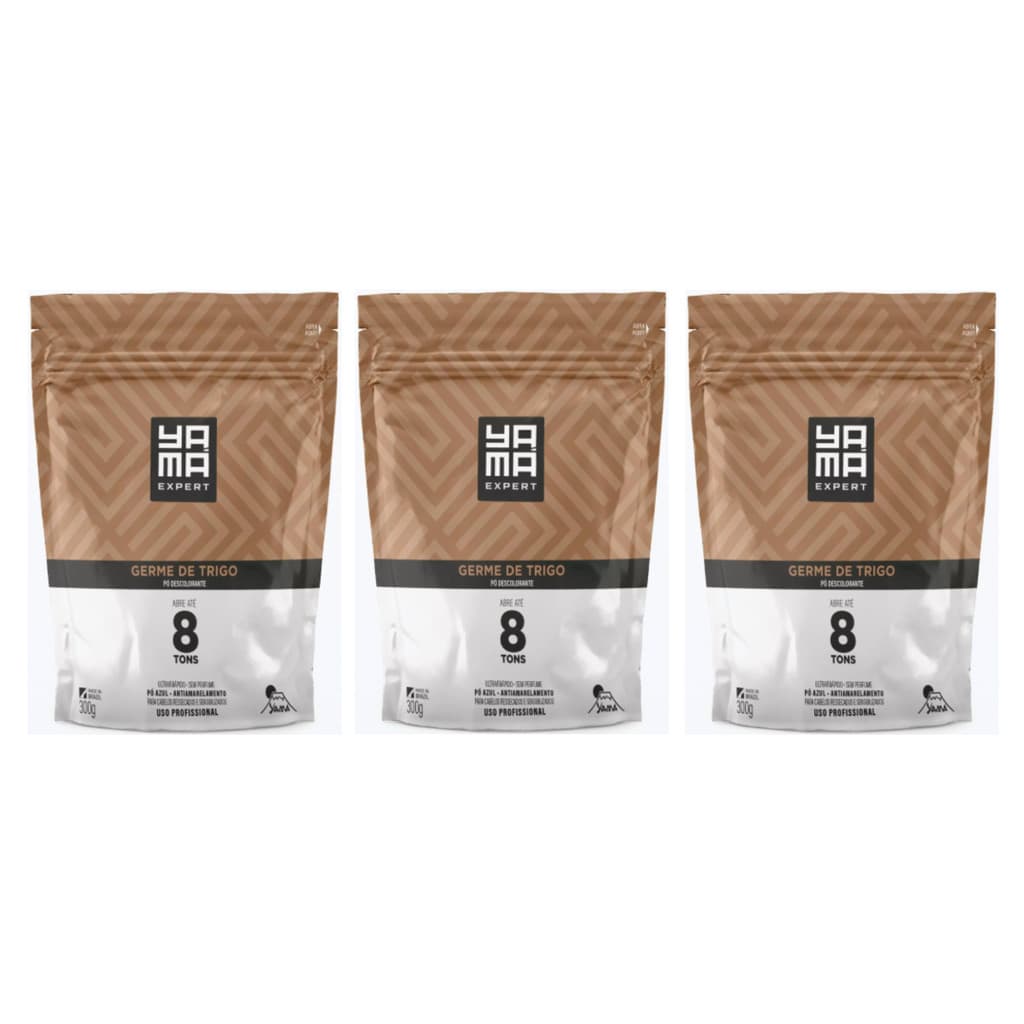 Kit Com 3 Pó Descolorante Germe De trigo Yamá 300g