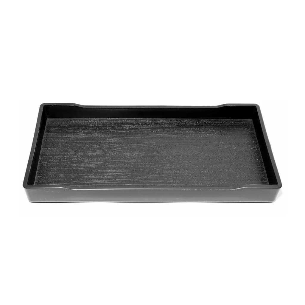 Bandeja Retangular Preta Plástico Decoração 30cm