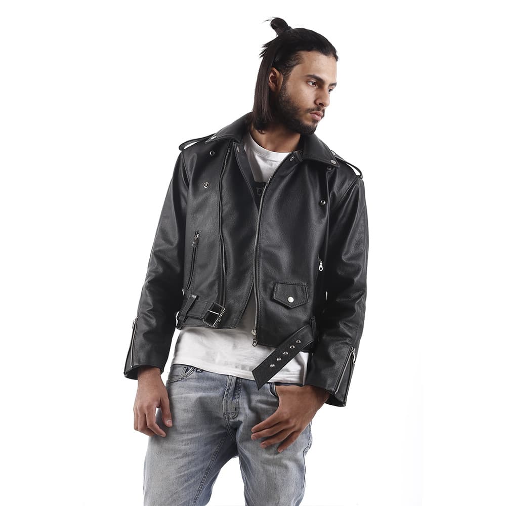 Jaqueta de Couro Perfecto - T008 - Preta