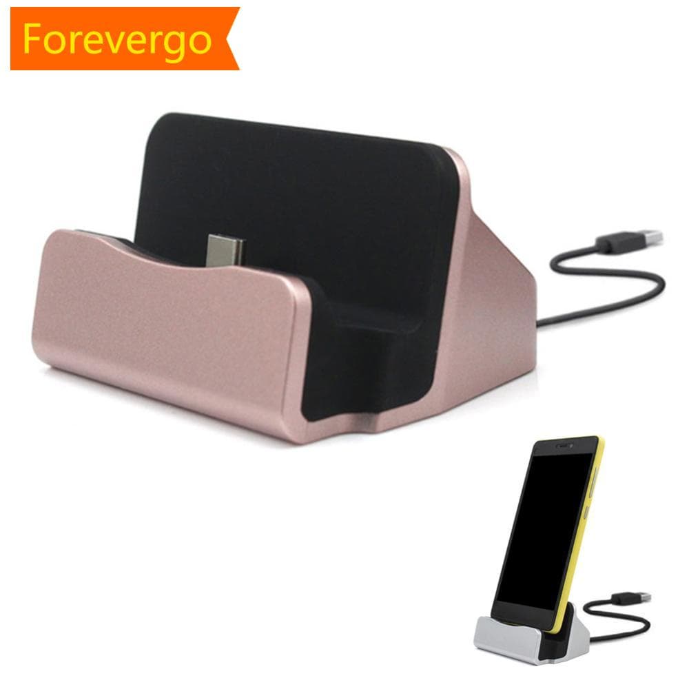 forevergo USB Base De Carregador De Suporte De Carregamento De Cabo Sincronizado Para Android Tipo C Dock Station A9R1