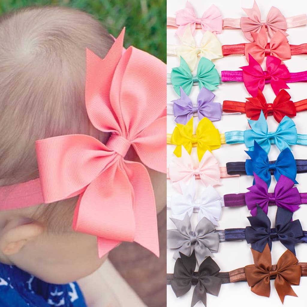 Lacinhos De Bebê Elastico Faixa De Cabelo Bebe Laços De Cabelo Infantil A799