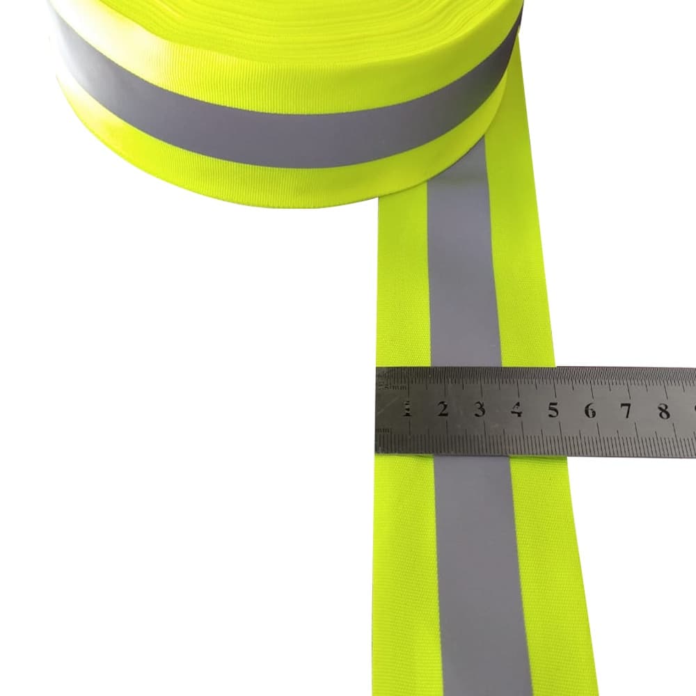 Faixa Refletiva Uniformes 10 Metros Tecido 50mm Verde ou Laranja Qualidade
