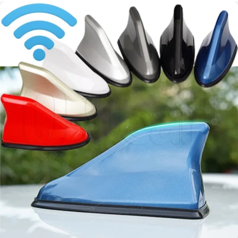 Motores Gerais Antena De Barbatanas De Tubarão/Rádio Auto-Adesivo De Tejadilho Carro Modificação Traseira Acessórios De Decoração FM/AM Integrada
