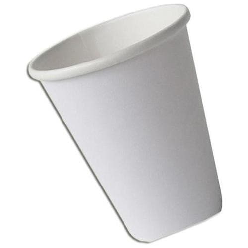 Copo De Papel Biodegradavel 120ml Branco Liso Sem Tampa 55un