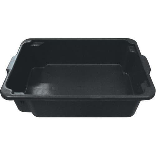 Caixa de Areia para Gato 40LT Bem Resistente PVC Preta Reforçada para Qualquer Ambiente