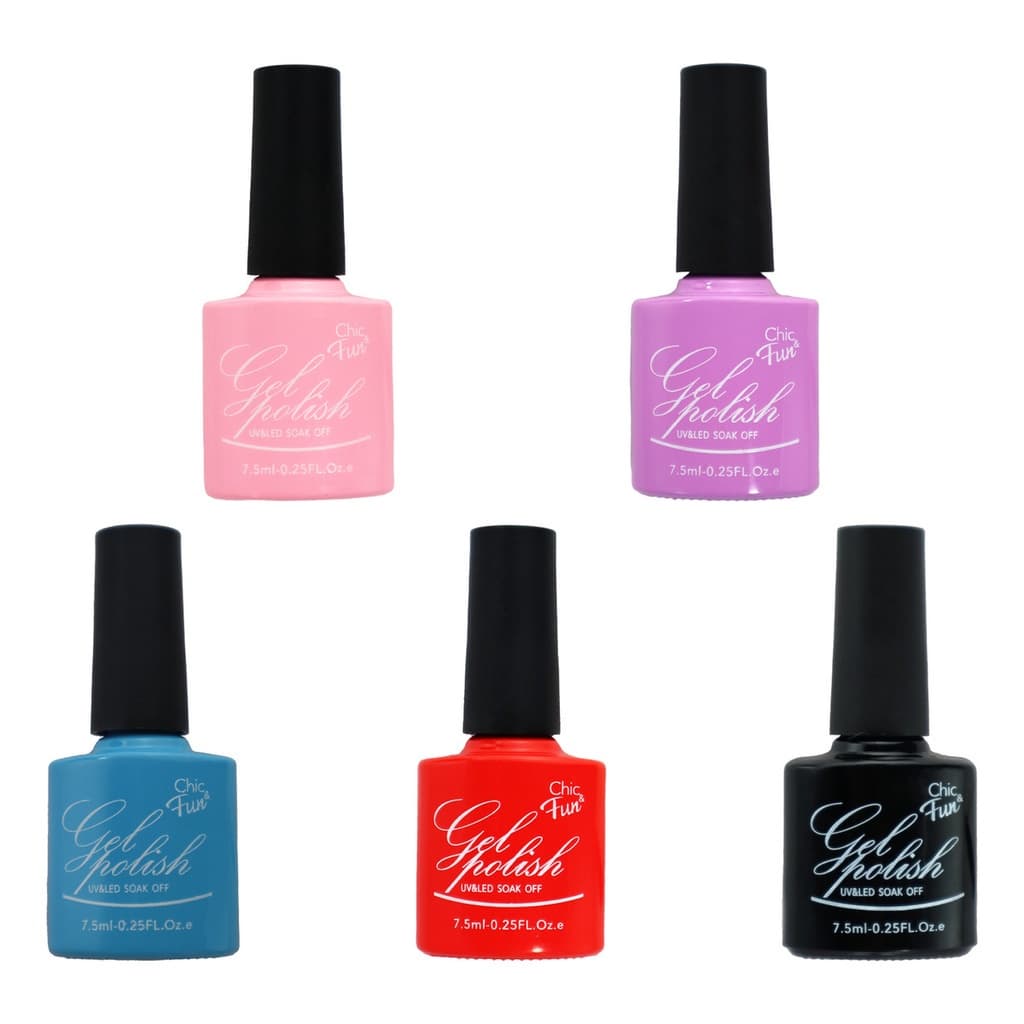 5 Esmalte Em Gel Led/uv Esmaltes Polish Gel Kit Unhas De Gel