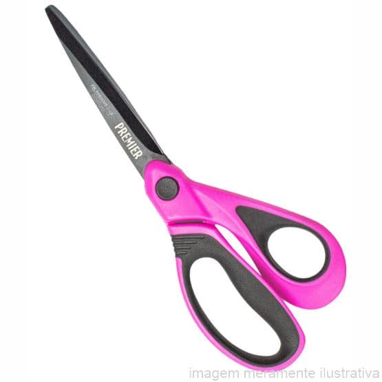 TESOURA DE CORTE MANUAL TITANIO CABO EMBORRACHADO PREMIER SOFT 8' 20CM
