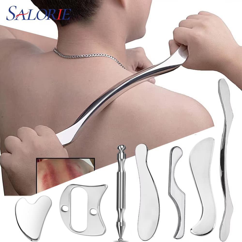 Raspador Gua Sha De Aço Inoxidável , Faca De Fáscia Para Fisioterapia , Liberação Miofascial , Ferramentas IASTM