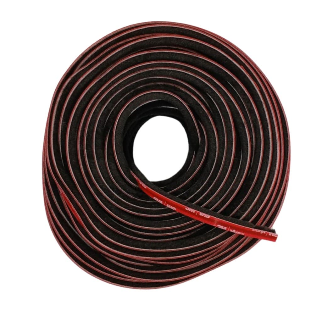 Veda Fresta Porta Janela envidraçamento de sacada 7x7mm Preta 5m