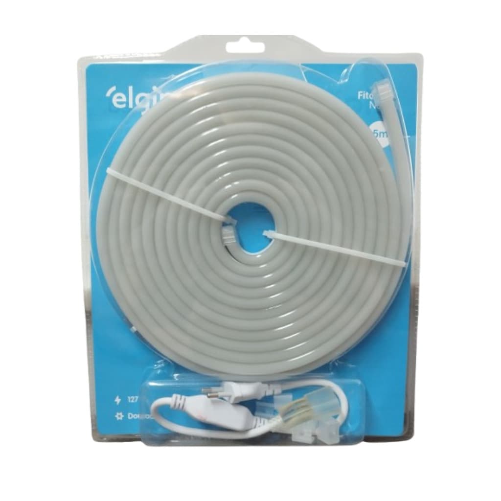 Fita Led elgin 127V NEON 7W DOURADA 5m Blister
