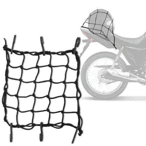 Rede Elástica Aranha 35 x 35cm Preto Moto Capacete Bagageiro