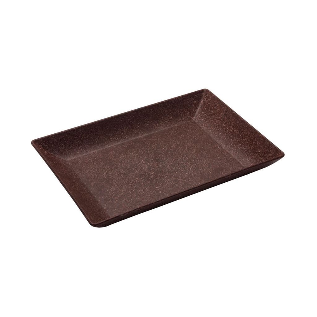 Petisqueira travessa Retangular 24cm servir Marrom Escuro