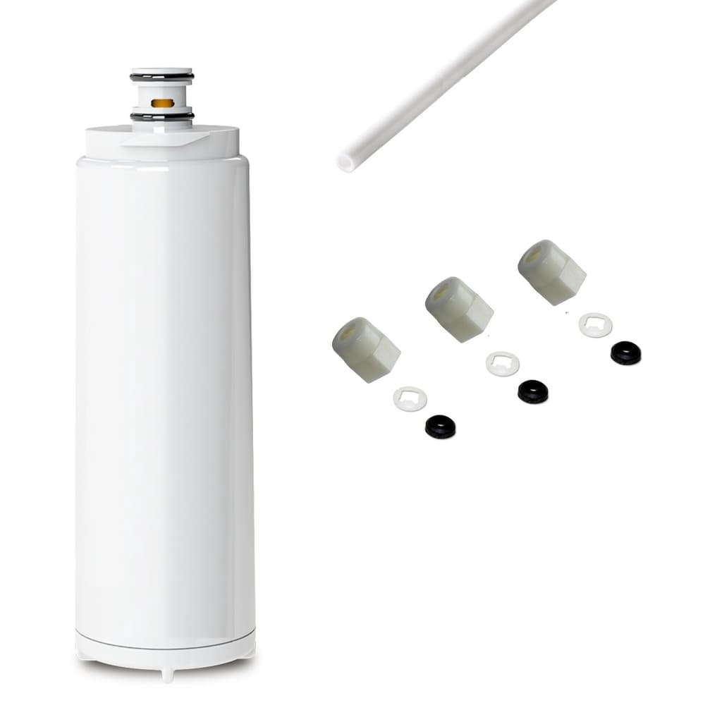 KIT FILTRO, PORCAS PLÁSTICAS, ANILHAS, VEDAÇÃO E MANGUEIRA