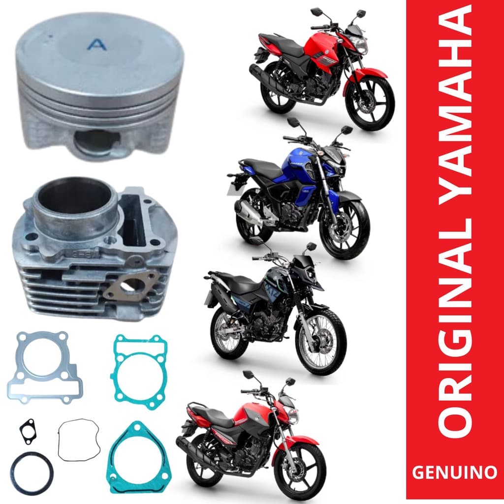 KIT FORÇA CILINDRO PISTÃO JUNTAS FAZER FACTOR CROSSER 150 ORIGINAL YAMAHA