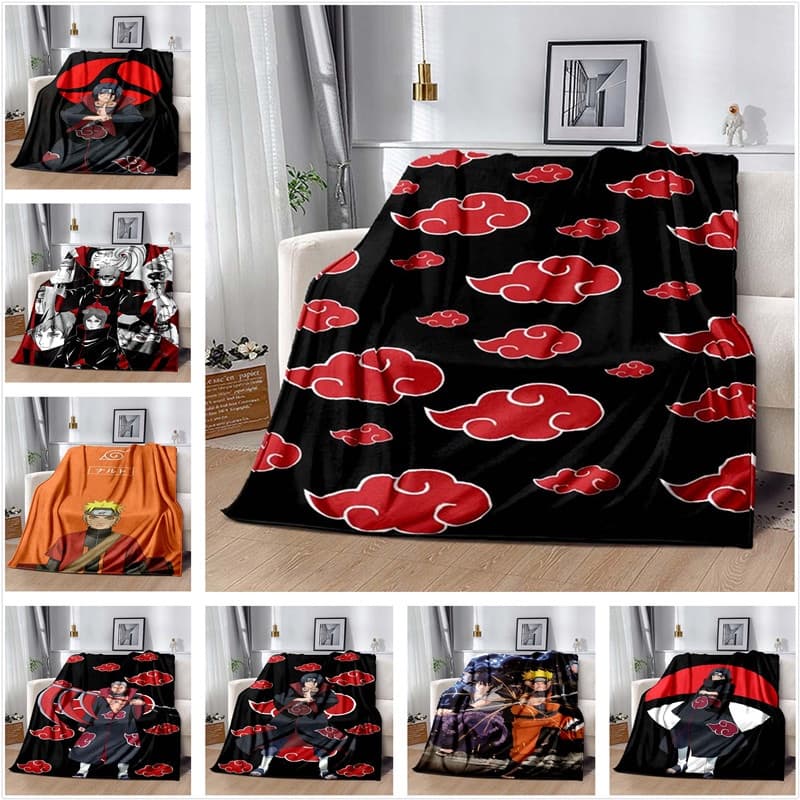 Manta Clássica anime NARUTO cartoon , Para Quarto De Dormir Em Casa Adultos Portátil Ao Ar Livre , Flanela Macia E Quente , Personalizável6