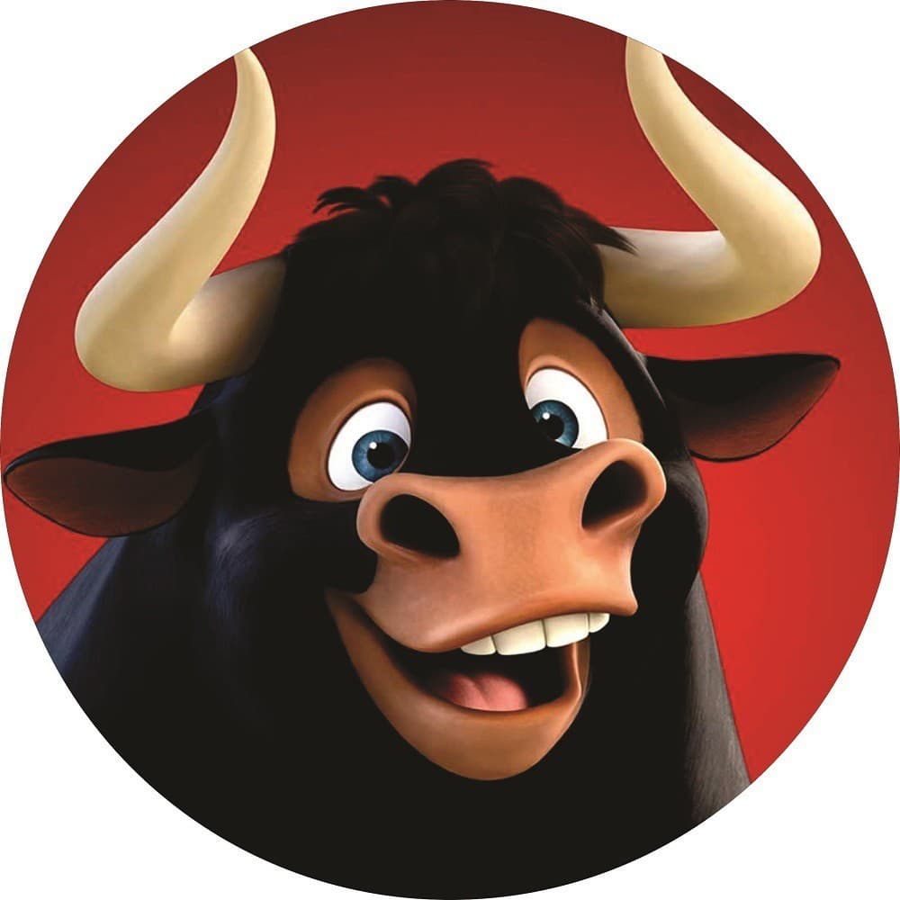 Painel Festa 50x50cm Tema Touro Ferdinand0 Tecido sublimado